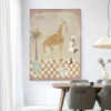 Sale Urban Cotton Wandkleed Feeding Rose in maat en frame naar keuze