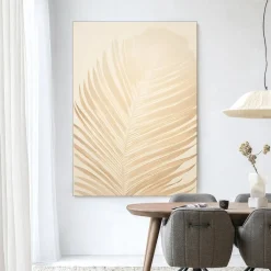 Sale Urban Cotton Wandkleed Feuille in maat en frame naar keuze