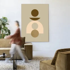 Sale Urban Cotton Wandkleed Forma 4 Beige in maat en frame naar keuze
