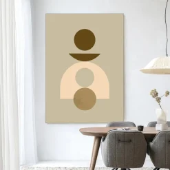 Sale Urban Cotton Wandkleed Forma 4 Beige in maat en frame naar keuze
