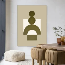 Sale Urban Cotton Wandkleed Forma 3 Beige in maat en frame naar keuze