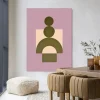 Discount Urban Cotton Wandkleed Forma 3 Lilac in maat en frame naar keuze