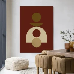 Hot Urban Cotton Wandkleed Forma 4 Red in maat en frame naar keuze