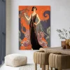 New Urban Cotton Wandkleed Gatsby Lady in maat en frame naar keuze