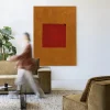 Urban Cotton Wandkleed Geen Rood in maat en frame naar keuze