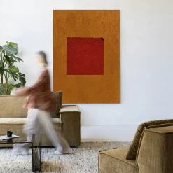Urban Cotton Wandkleed Geen Rood in maat en frame naar keuze