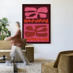 Best Urban Cotton Wandkleed Groovy Pink in maat en frame naar keuze