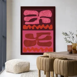 Best Urban Cotton Wandkleed Groovy Pink in maat en frame naar keuze