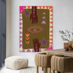 Outlet Urban Cotton Wandkleed Hands in maat en frame naar keuze