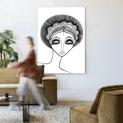 Online Urban Cotton Wandkleed Leyla in maat en frame naar keuze