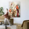 Sale Urban Cotton Wandkleed Lovebirds in maat en frame naar keuze