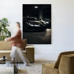 Discount Urban Cotton Wandkleed Luxury Garage in maat en frame naar keuze