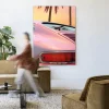 Discount Urban Cotton Wandkleed Miami Vice in maat en frame naar keuze