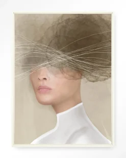 Discount Urban Cotton Wandkleed Mood Cloud in maat en frame naar keuze