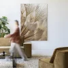 Outlet Urban Cotton Wandkleed Natuurlijke Abstractie in maat en frame naar keuze