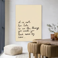 Best Urban Cotton Wandkleed Not Too Late in maat en frame naar keuze