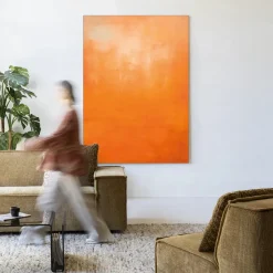 Sale Urban Cotton Wandkleed Orange in maat en frame naar keuze