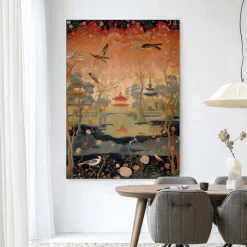 Urban Cotton Wandkleed Oriental Night in maat en frame naar keuze