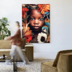 Online Urban Cotton Wandkleed Paradise Bird in maat en frame naar keuze