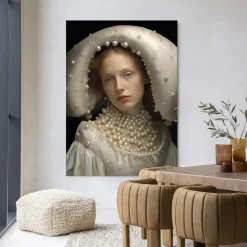 New Urban Cotton Wandkleed Pearl Princess in maat en frame naar keuze
