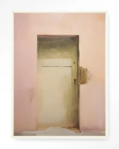 Online Urban Cotton Wandkleed Pink Door in maat en frame naar keuze