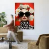 Online Urban Cotton Wandkleed Red Flower in maat en frame naar keuze