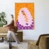 Hot Urban Cotton Wandkleed Retro Girly in maat en frame naar keuze