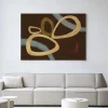 Online Urban Cotton Wandkleed Ring Of Abstraction Brown in maat en frame naar keuze