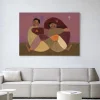 Clearance Urban Cotton Wandkleed Rolling Sisters in maat en frame naar keuze