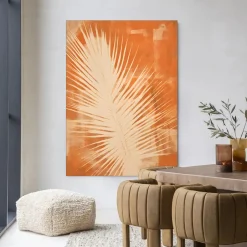 Urban Cotton Wandkleed Rusty Leaf in maat en frame naar keuze