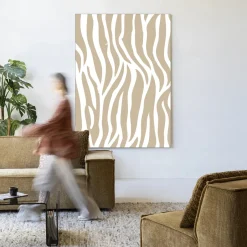 Clearance Urban Cotton Wandkleed Savanna Beige in maat en frame naar keuze