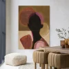 Clearance Urban Cotton Wandkleed Silhouette Lady 2 in maat en frame naar keuze