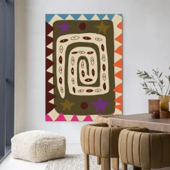 Sale Urban Cotton Wandkleed Snake Eye in maat en frame naar keuze