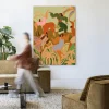 New Urban Cotton Wandkleed Spring Frolic in maat en frame naar keuze