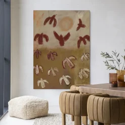 Clearance Urban Cotton Wandkleed Sunbirds in maat en frame naar keuze