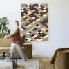 Outlet Urban Cotton Wandkleed Timber in maat en frame naar keuze