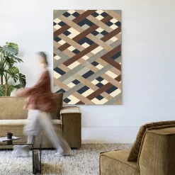 Outlet Urban Cotton Wandkleed Timber in maat en frame naar keuze