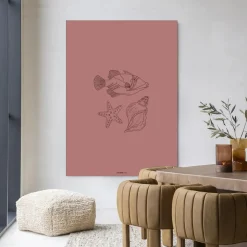Sale Urban Cotton Wandkleed Tres Pisces in maat en frame naar keuze