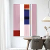 Clearance Urban Cotton Wandkleed Vertical Lilac in maat en frame naar keuze