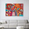 Outlet Urban Cotton Wandkleed Vida Marina in maat en frame naar keuze