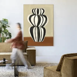 Hot Urban Cotton Wandkleed Vivid Vase 03 in maat en frame naar keuze