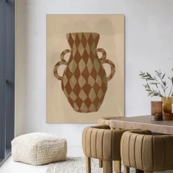 Hot Urban Cotton Wandkleed Vivid Vase 08 in maat en frame naar keuze