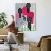Urban Cotton Wandkleed We Are Family in maat en frame naar keuze