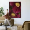 Clearance Urban Cotton Wandkleed Weerspiegeling Van Een Kerstroos in maat en frame naar keuze