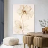 Outlet Urban Cotton Wandkleed White Flowers in maat en frame naar keuze