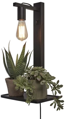 New GOOD&MOJO Wandlamp Flores Met plankje, Bamboe
