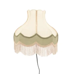Online By-Boo Wandlamp Fringaloo Katoen en jute Groen