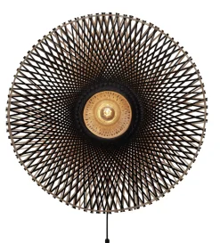 Online GOOD&MOJO Wandlamp Kalimantan Bamboe, kleur Zwart/Naturel