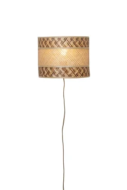 Sale GOOD&MOJO Wandlamp Langkawi Bamboe, 32cm Naturel/Bruin