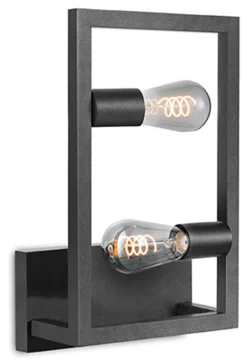 New LABEL51 Wandlamp Quadrato 2-lamps, kleur Zwart